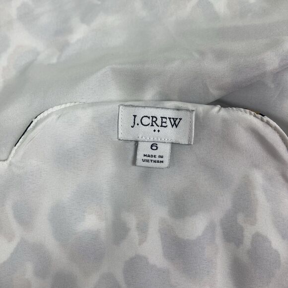 J. CREW Factory Y2K Cami Tank Top Size 6 Scalloped Neck Animal Print Racer Back - Picture 9 of 10